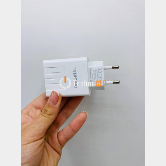 Адаптер (A-14) 220v 2 usb with digital display CX QC03 