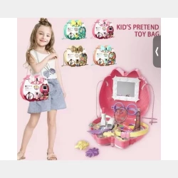 Детский косметический набор сумка для макияжа с зеркалом Kids Pretend Toy Bag