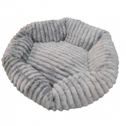 Лежанка для кішки, собаки Pet Choice штучне хутро, текстиль 45×40 см сірий, червоний