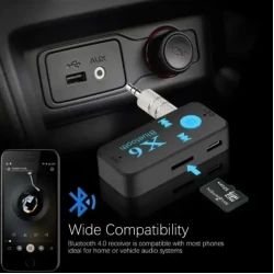 Bluetooth приймач аудіо ресивер BT X6 +TF card