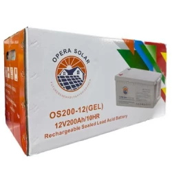 Гелевый аккумулятор Opera Solar OS200-12 (6-FM-200 10HR GEL) 12В 200Ah (45кг) (1шт)