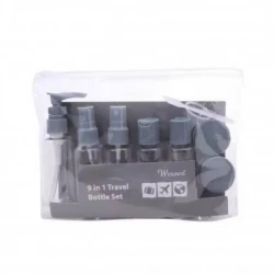 Дорожня пляшка-розпилювач з кришками 9 in 1 Travel Bottle Set