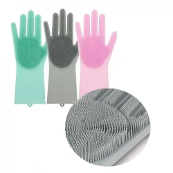 Силіконові рукавички для миття посуду Magic Silicone Glove / ART1718 